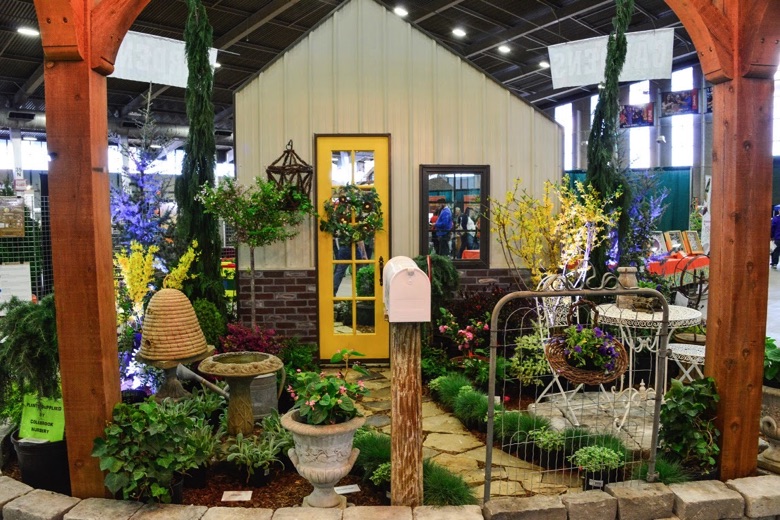 Photo of part of our booth at a Home and Garden Show