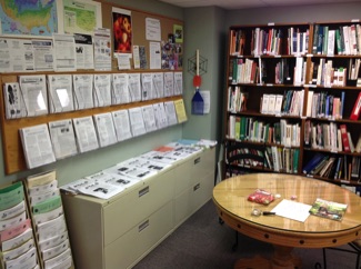 photo of the resource library in our diagnostic center